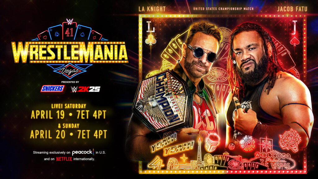 LA Knight (c) vs. Jacob Fatu - WWE United States Championship - WrestleMania 41 - Brain X Pedia