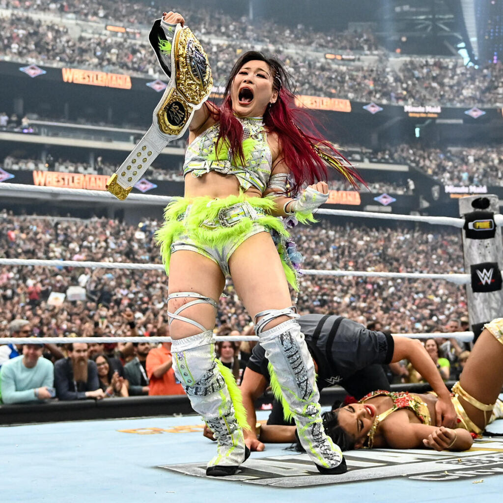 Iyo Sky (c) vs. Bianca Belair vs. Rhea Ripley - Women's World Championship - WWE WrestleMania 41: Night 2 – Results: Winners, Ratings, and Highlights - Brain X Pedia
