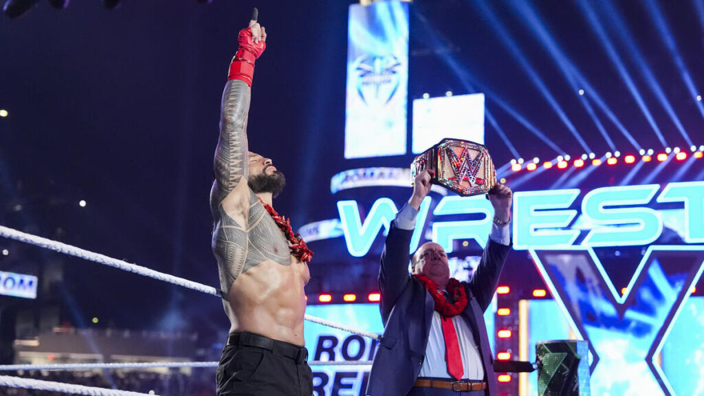 The Fall of the Chief - Roman Reigns at WrestleMania: Chronicles of the Tribal Chief - Brain X Pedia