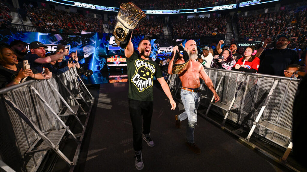 Street Profits (c) vs. Motor City Machine Guns - WWE Tag Team Championship match - WWE SmackDown Results: Winners, Ratings, and Highlights From Apr. 18 - Brain X Pedia
