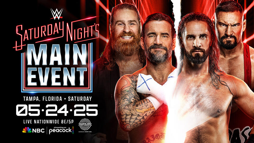 CM Punk and Sami Zayn vs. Seth Rollins and Bron Breakker - WWE Saturday Night's Main Event XXXIX – Match Card, Storylines and Predictions - Brain X Pedia